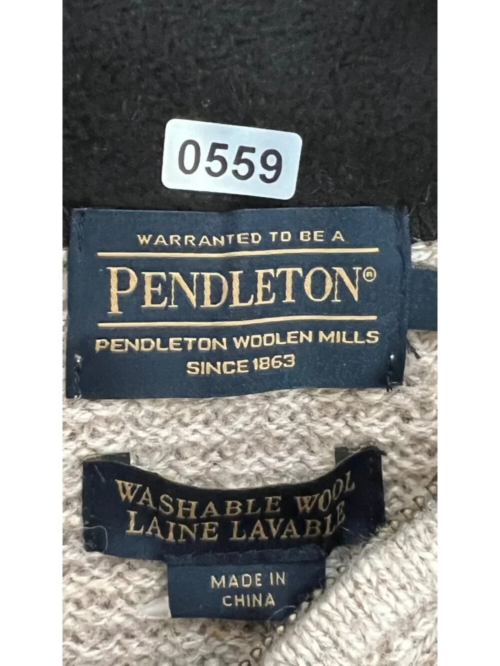 Classic Pendleton Shetland Wool Quarter-Zip Sweater Mens Large NWT